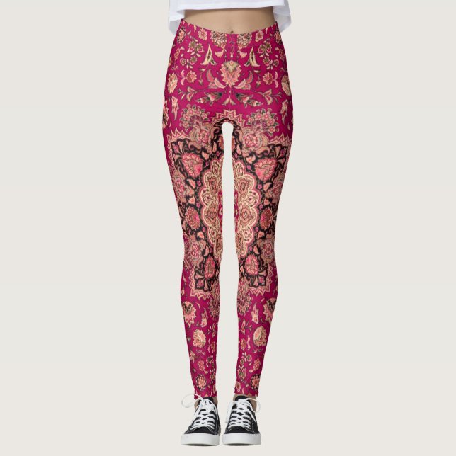 Leggings Motif de tapis vintage persan (Devant)