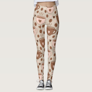 Leggings Motif de tasse de café cosy (11)