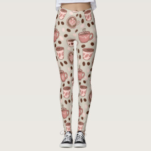Leggings Motif de tasse de café cosy (9)