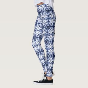 Leggings Motif de teinture bleu foncé