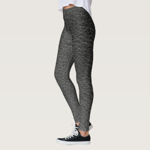 Leggings motif de texture cuir