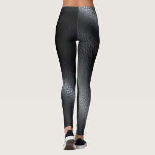 Leggings Motif de texture en cuir transparent