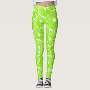 Leggings Motif de tranches de chaux
