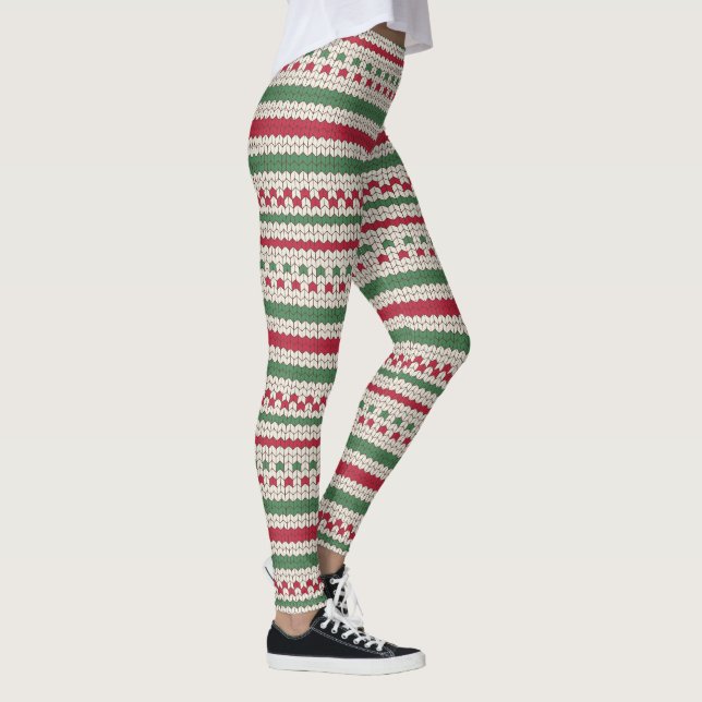 Leggings Motif de tricot de Noël (Droite)