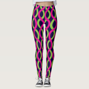 Leggings Motif de Vagues Alternatives Socialites