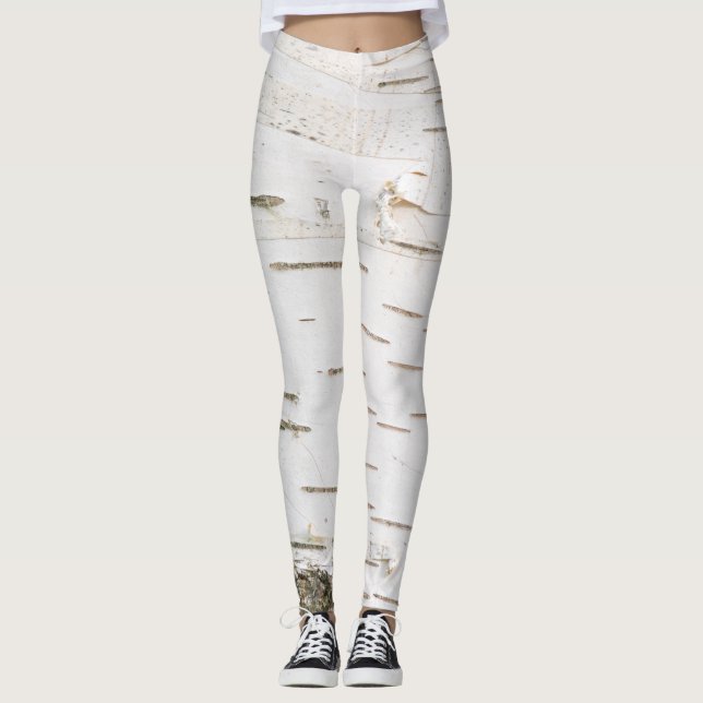 Leggings Motif d'écorce de bouleau (Devant)