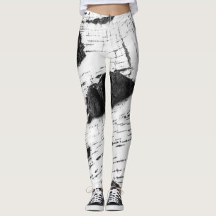 Leggings Motif d'écorce de bouleau
