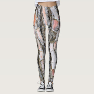 Leggings Motif d'écorce de pin