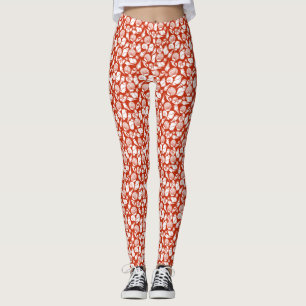 Leggings Motif des coquillages marins blancs de l'océan Ro