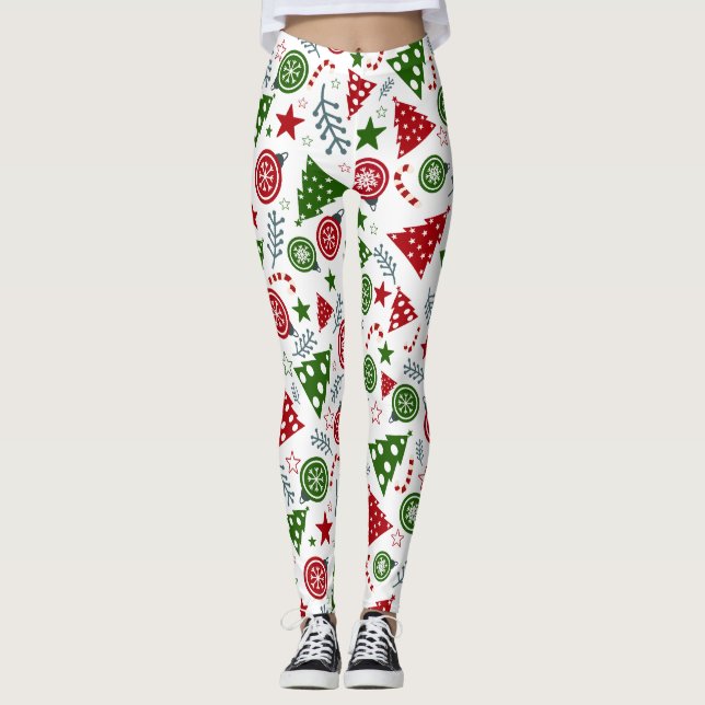 Leggings Motif des éléments de Noël (Devant)