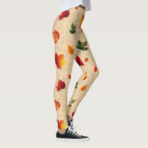 Leggings Motif des feuilles d'automne artistique
