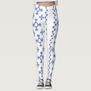 Leggings Motif des flocons de neige bleu Cute Thunder_Cove
