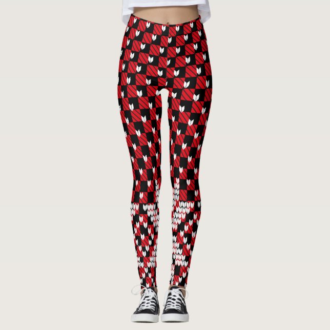 Leggings Motif des lacs de neige (Devant)