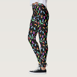 Leggings Motif des lumières de Noël