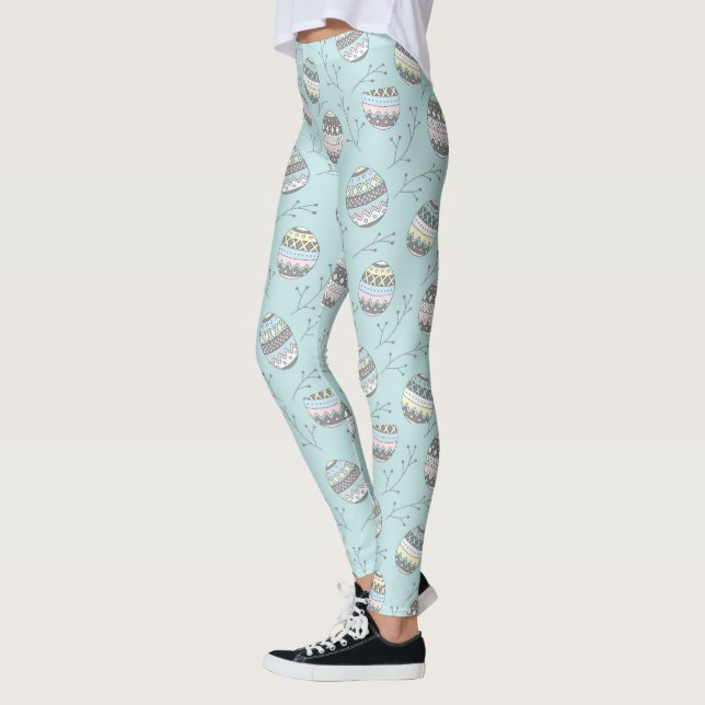 Leggings Motif des oeufs de Pâques (Gauche)