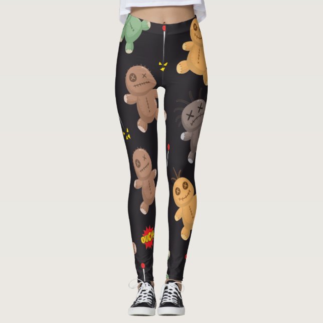 Leggings Motif des poupées de Voodoo (Devant)