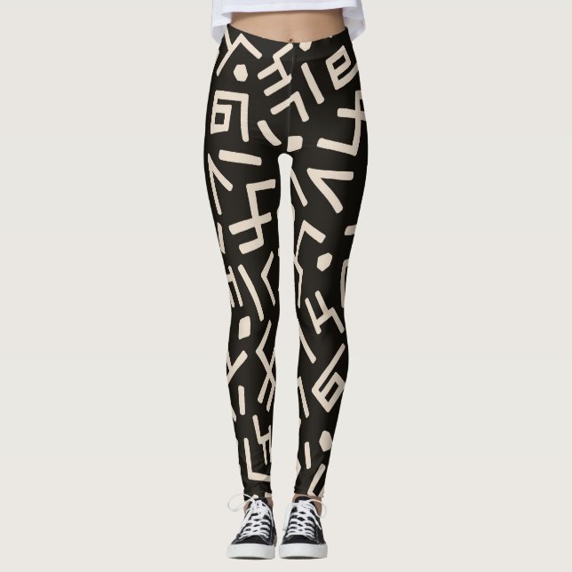 Leggings Motif des styles africains (Devant)