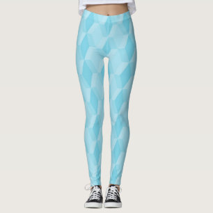 Leggings Motif diamant turquoise pastel