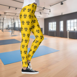 Leggings Motif d'icône de risque biologique