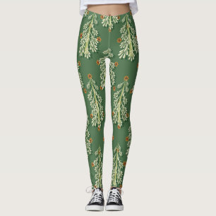 Leggings Motif d'illustration des arbres de Noël