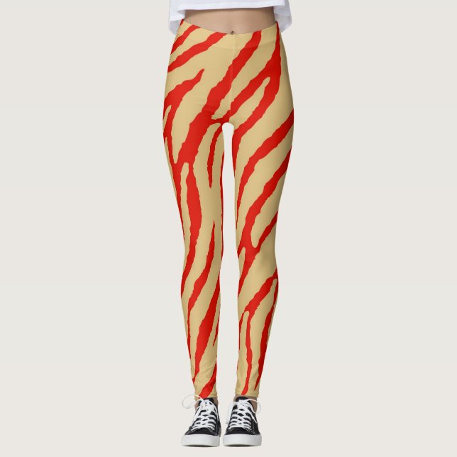 Leggings Motif d'impression moderne Zebra (Devant)