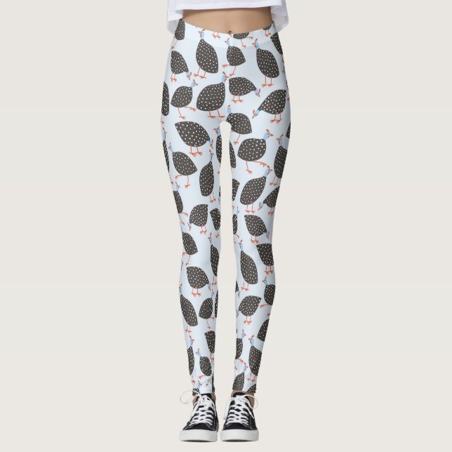 Leggings Motif d'oiseaux mignon de Guinée (Devant)