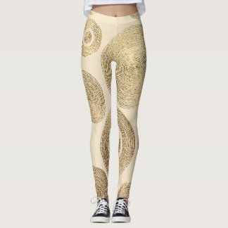 Leggings Motif d'or : design abstrait brillant