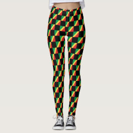 Leggings motif du drapeau À damiers République du Congo
