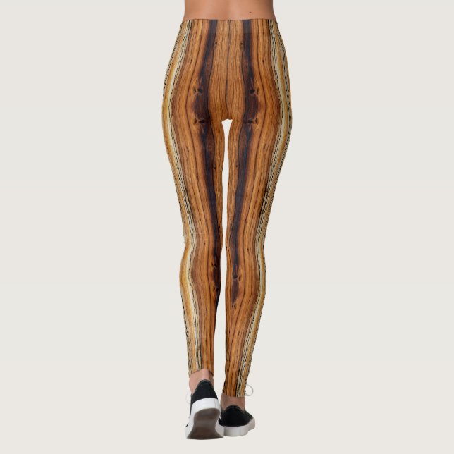 Leggings Motif du grain de bois   (Dos)