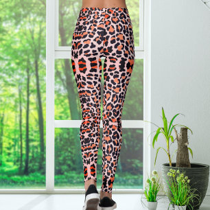 Leggings Motif Empreinte de léopard naturel