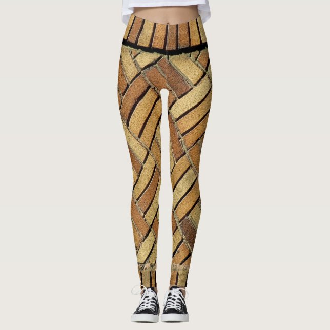 Leggings - Motif en brique tissé (Devant)