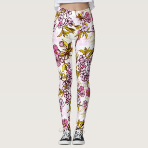 Leggings Motif en fleurs de cerisiers 