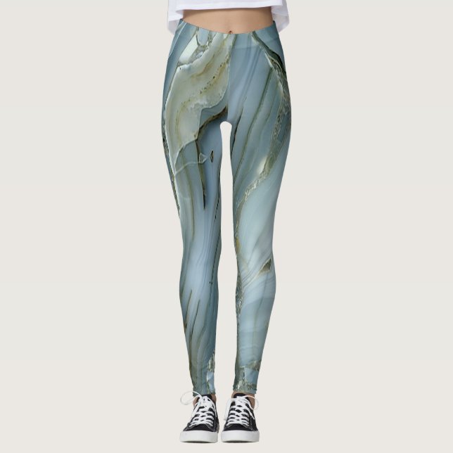 Leggings Motif en marbre cool tendance (Devant)