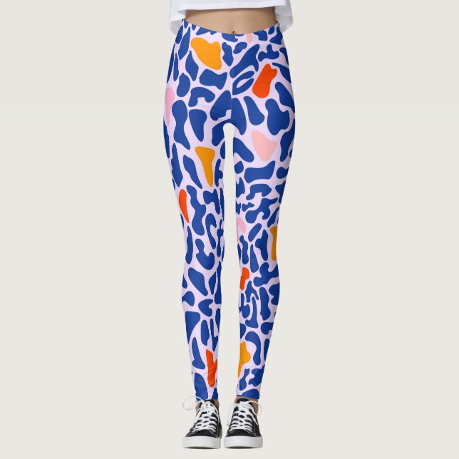 Leggings motif en mosaïque Abstraite (Devant)