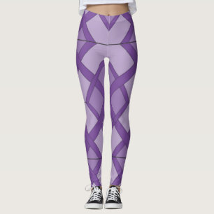 Leggings - Motif en treillis en trois nuances