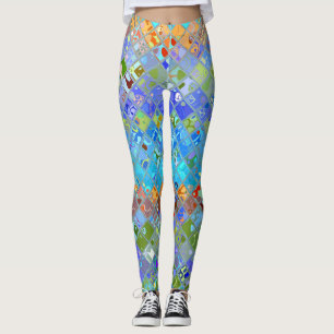Leggings Motif en verre Abstrait en mosaïque