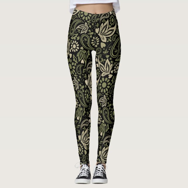 Leggings Motif ethnique scandinave Boho (Devant)
