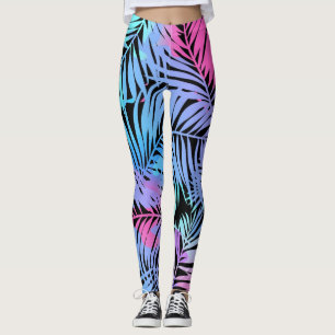 Leggings motif feuille