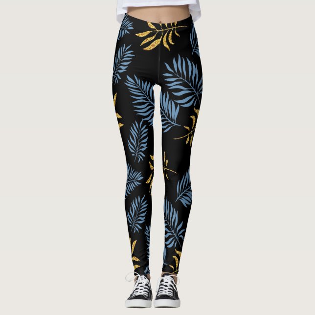 Leggings Motif feuille 17 (Devant)