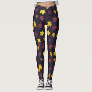 Leggings Motif Feuille d'automne