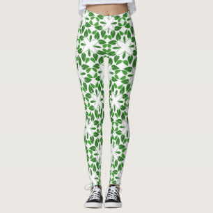 Leggings Motif Feuille, Motif De Feuilles, Feuilles Verts
