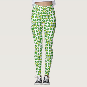 Leggings Motif Feuille, Motif De Feuilles, Feuilles Verts