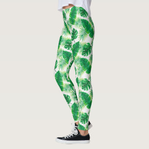 Leggings Motif Feuille tropical