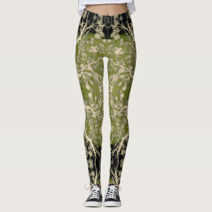Leggings Motif fleurissant de branches