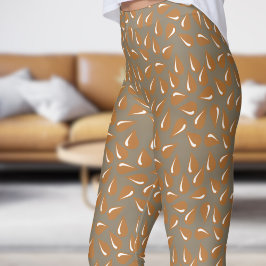 Leggings Motif Flick Brown de blé moderne