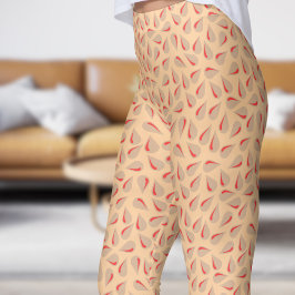 Leggings Motif Flick Peach moderne