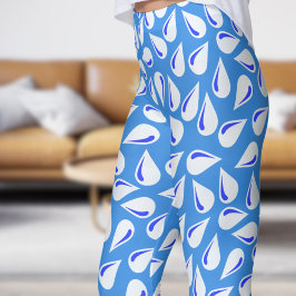 Leggings Motif Flickr bleu français moderne