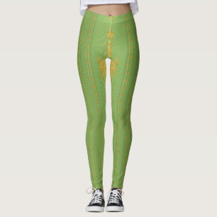 Leggings Motif floral baroque avec bordure
