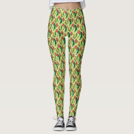 Leggings Motif floral de l'aquarelle de l'orchidée précoce