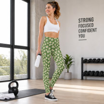 Motif floral de marguerite boho vert